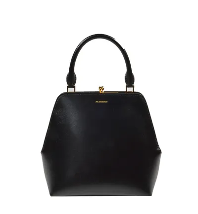 Jil Sander Goji Frame Square Tote Bag In Black