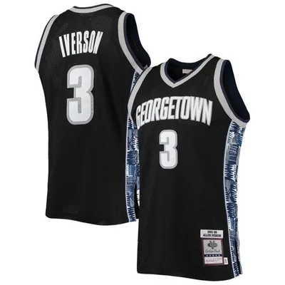 Mitchell & Ness Allen Iverson Black Georgetown Hoyas 1995/96 Authentic Throwback Jersey