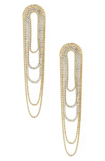 Ettika Looped Fringe Drop Earrings In Gold