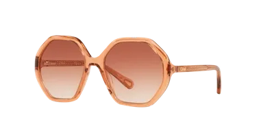 Chloé Girls Orange Hexagonal Sunglasses In Orange Gradient