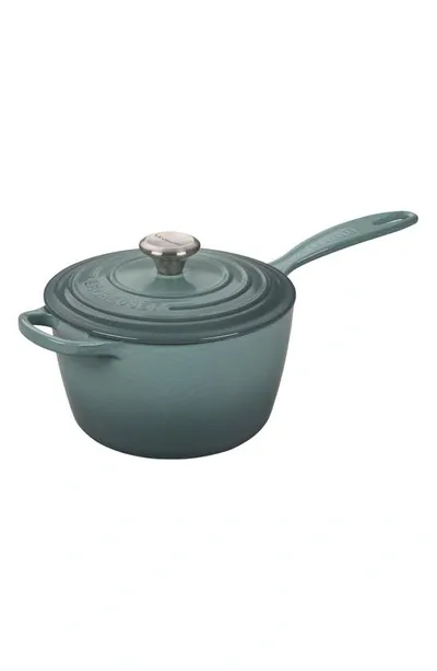 Le Creuset Signature 2.25-quart Cast Iron Saucepan In Sea Salt