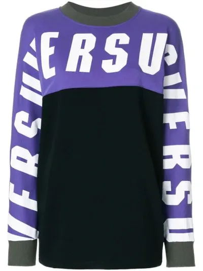 Versus Logo Sweatshirt In Black