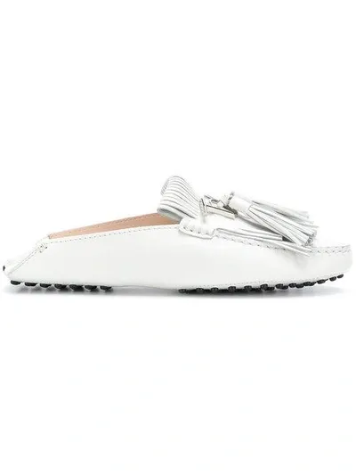 Tod's Gommino Loafers In White