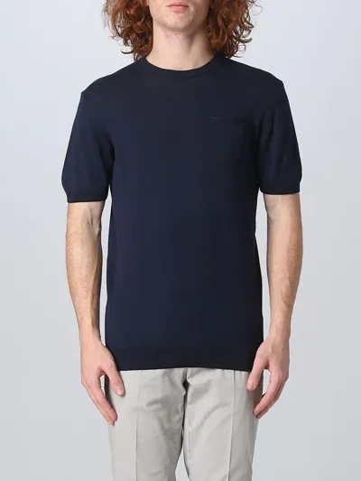 Daniele Alessandrini Cotton Crew Neck T-shirt In Blue