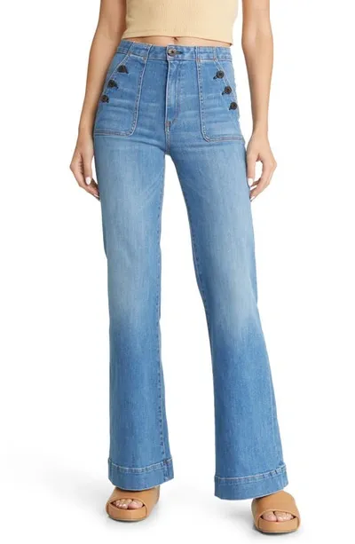 Askk Ny Brick House High-rise Flared Jeans In Dynomite