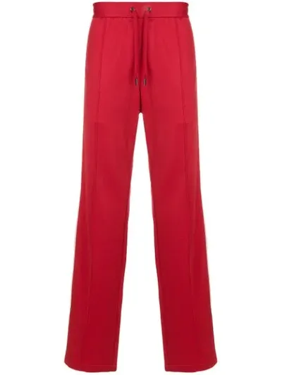 Versace Cotton-blend Drawstring Sweatpants In Red