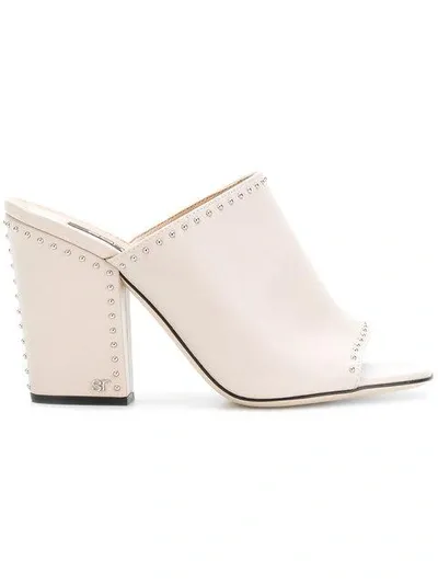 Sergio Rossi Slip On Sandals In Neutrals