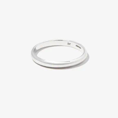 Spinelli Kilcollin 18kt White Gold Half Round Ring In Silver