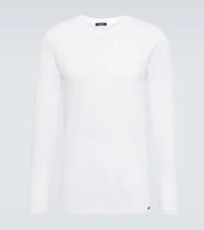 Tom Ford Men's Modal-stretch Crewneck T-shirt In White