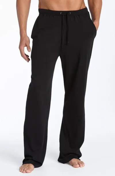 Daniel Buchler Peruvian Pima Lightweight Cotton Lounge Pants In Black