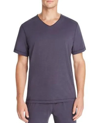 Daniel Buchler Peruvian Pima Cotton V-neck Lounge Tee In Ink