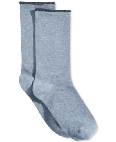 Hue Jean Socks In Light Denim Heather