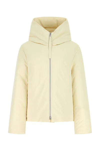 Jil Sander Plain Weave Down Jacket In Neutrals