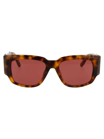 Palm Angels Sunglasses In 6428 Light Havana