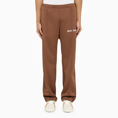 Palm Angels Brown Sports Trousers With Bands