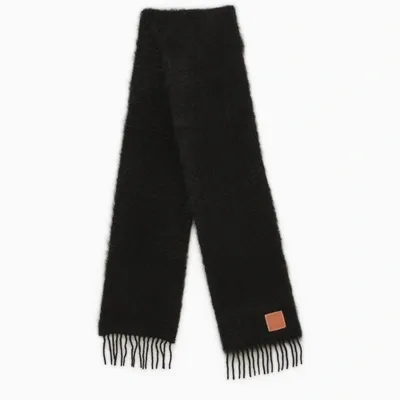 Loewe Black Wool And Mohair Scarf