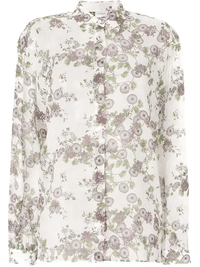 Giambattista Valli Floral Print Shirt In White