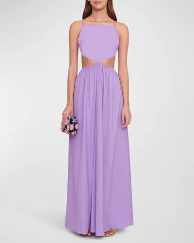 Staud Myla Cut-out Maxi Dress In Amethyst