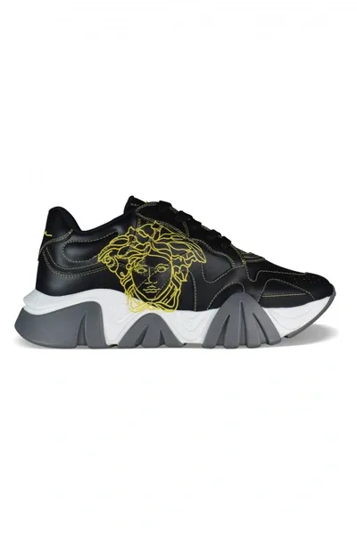 Versace Squalo Sneakers In Black