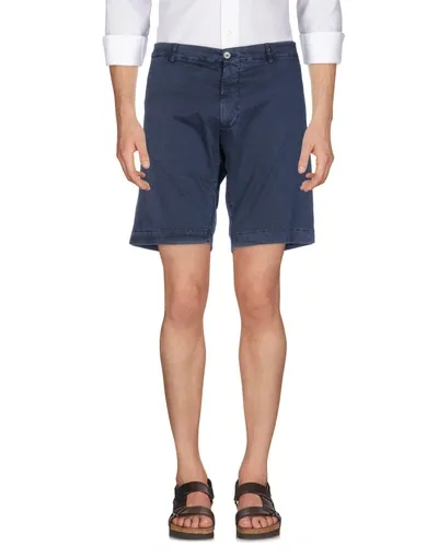 Berwich Man Shorts & Bermuda Shorts Midnight Blue Size 40 Cotton, Elastane In Dark Blue