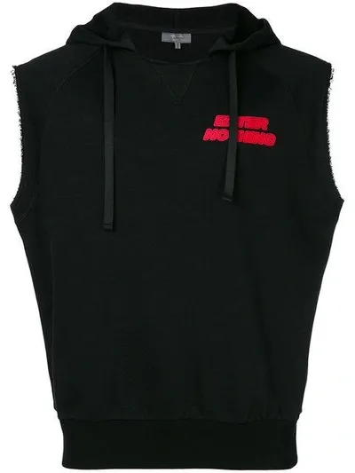 Lanvin Enter Nothing Sleeveless Hoodie In Nero