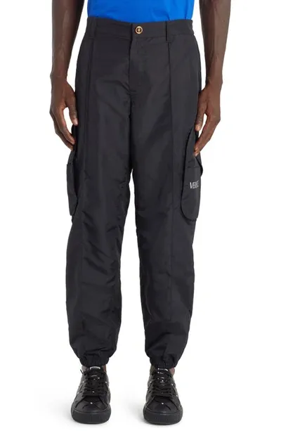 Versace Medusa Cargo Pants In Black