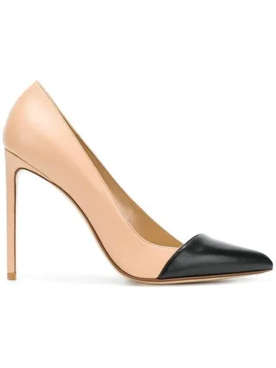 Francesco Russo Decollete Bi Colour Pumps In Neutrals