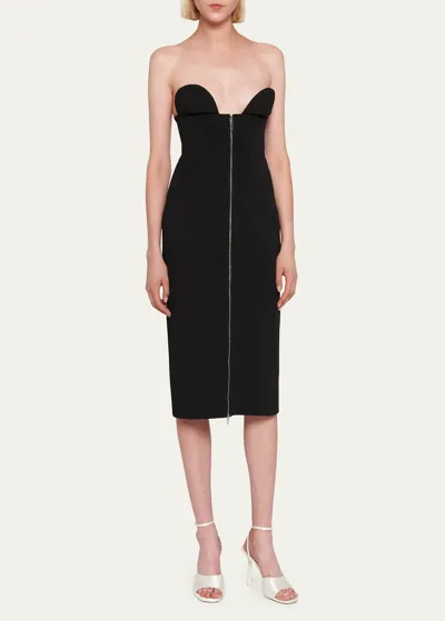 Off-white Ablohland Stretch-crepe Midi Dress In Black