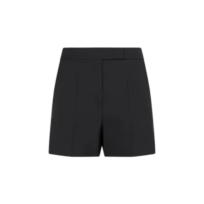 Max Mara Amato Tailored Wool Blend Shorts In Black