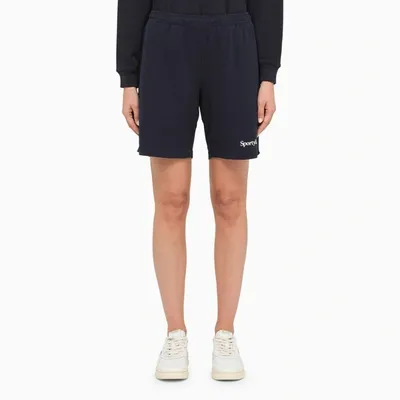 Sporty And Rich Blue Cotton Shorts