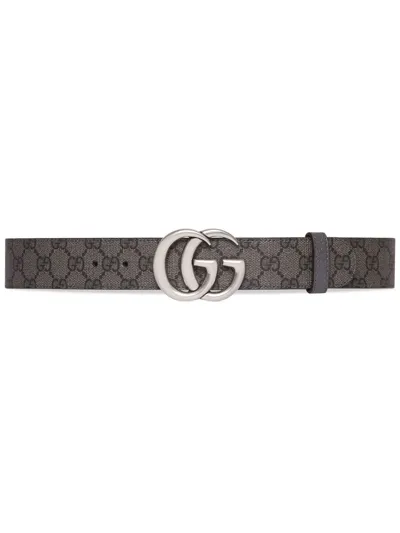 Gucci 3cm Gg Marmont Belt In Grey