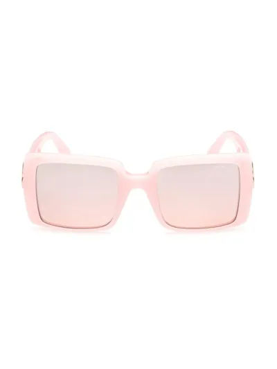 Moncler Promenade Square Acetate Sunglasses In Pink Gold