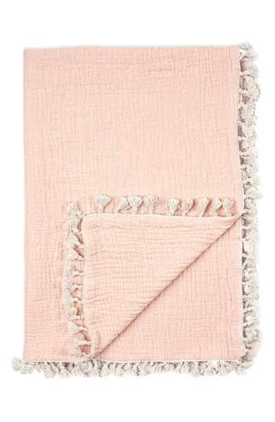 Crane Baby Kids' Muslin Blanket In Rose