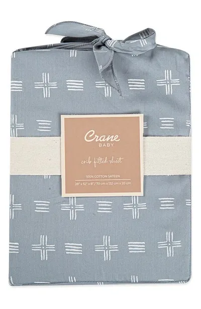 Crane Baby Kids' Fitted Crib Sheet In Blue