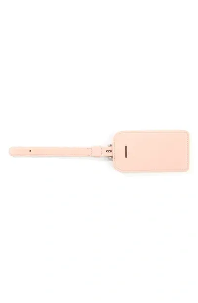 Royce New York Personalized Leather Luggage Tag In Light Pink- Deboss