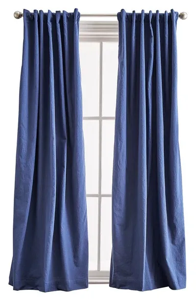 Peri Home Sanctuary Set Of 2 Linen Window Panels In Indigo