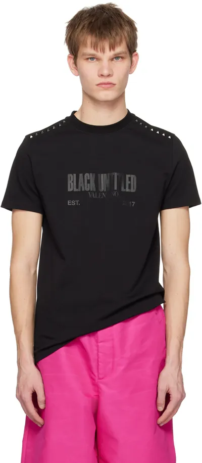 Valentino Rockstud Short-sleeve T-shirt In Black