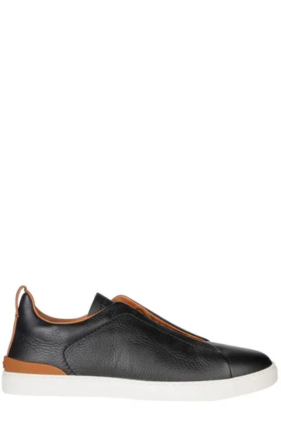 Ermenegildo Zegna Round Toe Slip In Multi