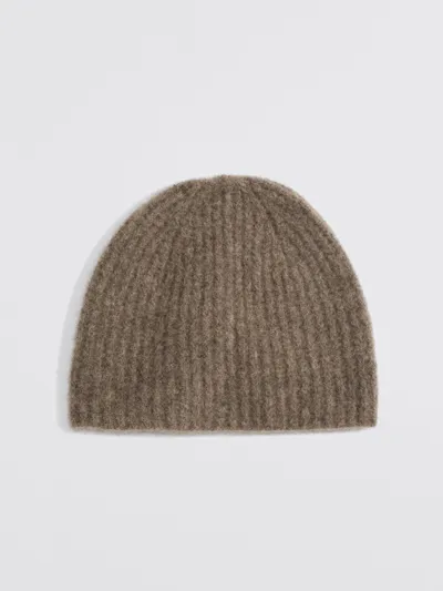 Filippa K Taupe Ribbed Beanie In Beige