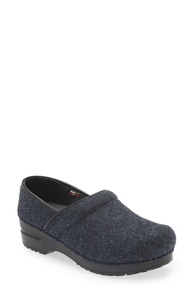 Sanita Ava Wool Clog In Navy