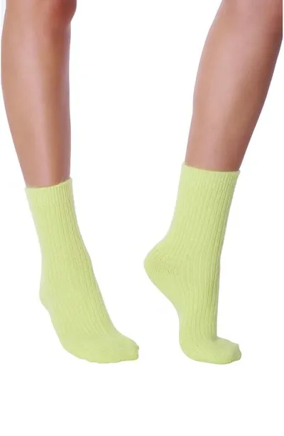 High Heel Jungle Cashmere Blend Crew Socks In Pistachio