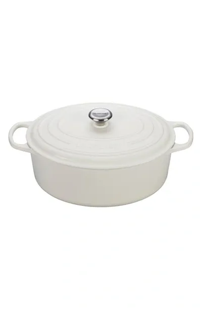 Le Creuset Signature 9 1/2 Quart Oval Enamel Cast Iron French/dutch Oven In White