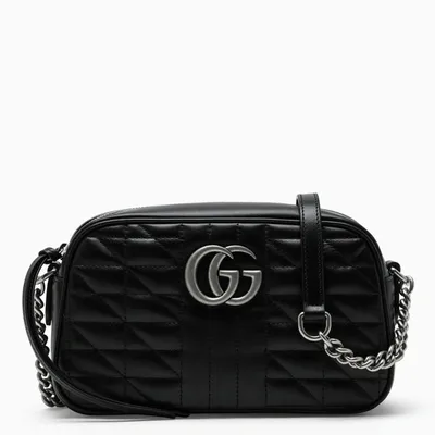 Gucci Black Gg Marmont Small Crossbody Bag