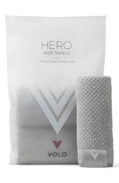 Volo 3-pack Hero Face Towels In Luna Gray