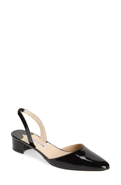 Manolo Blahnik Aspro Block Heel Slingback Pump In Black