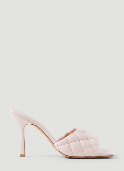 Bottega Veneta Padded High Heel Mules In Pink