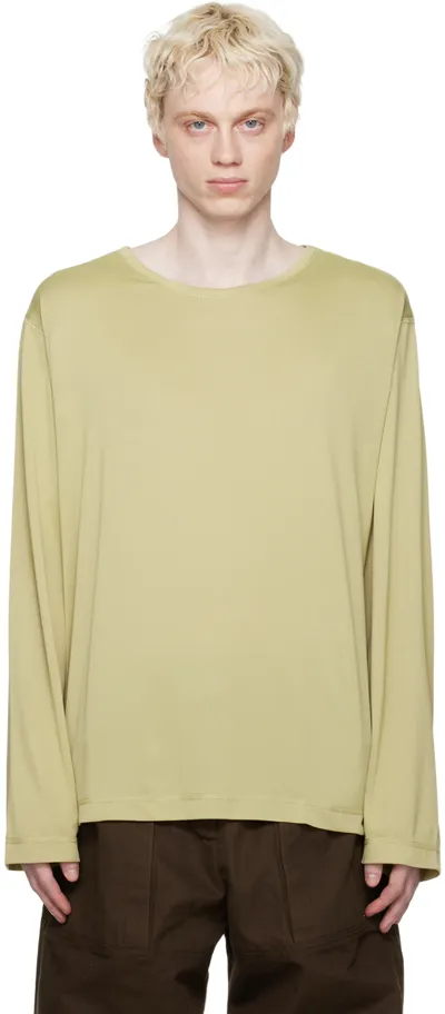 Bryan Jimene`z Silk Weight Top In Beige