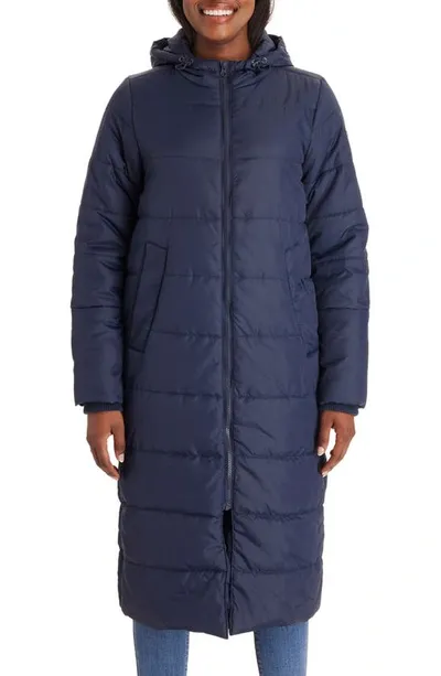 Modern Eternity Leia 3-in-1 Water Resistant Maternity/nursing Puffer Jacket With Removable Hood In Navy