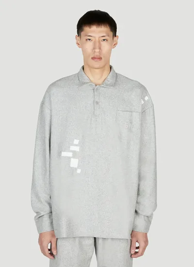 Saintwoods Gray Patches Polo In Grey