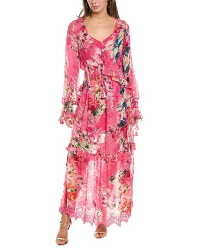 Hemant & Nandita Tula Kaftan Dress In Pink